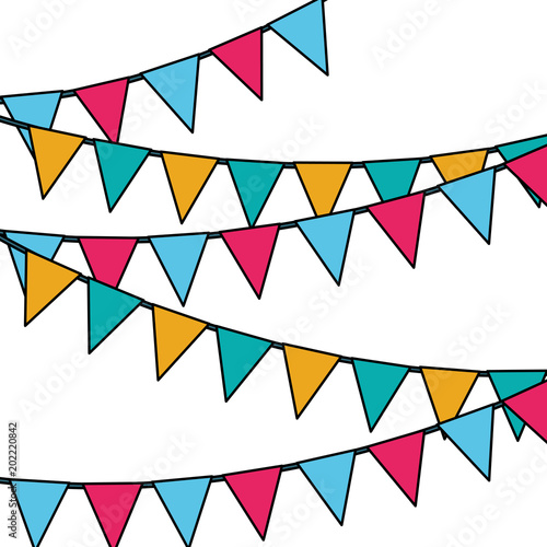 color party flags decoration to party background