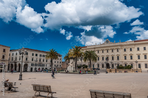 Italy Square in the city of Sassari photo