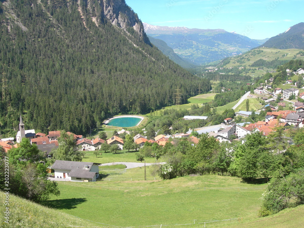 View from the Bernina Express train, Swiss