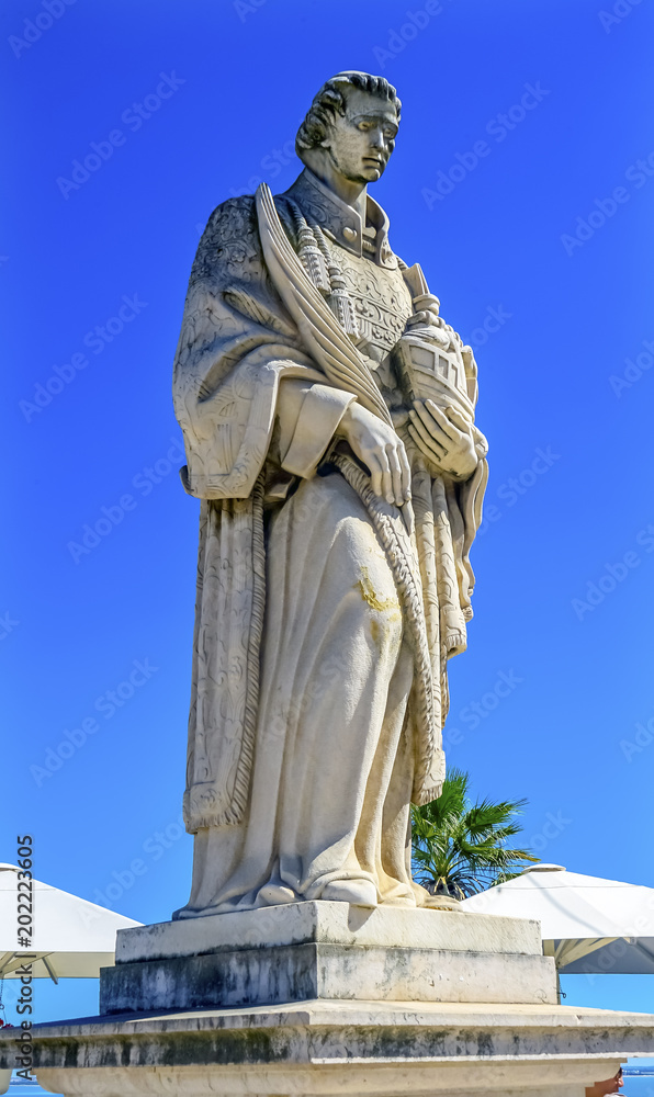 Saint Vincente Statue Symbol Portas do Sol Alfama Lisbon Portugal