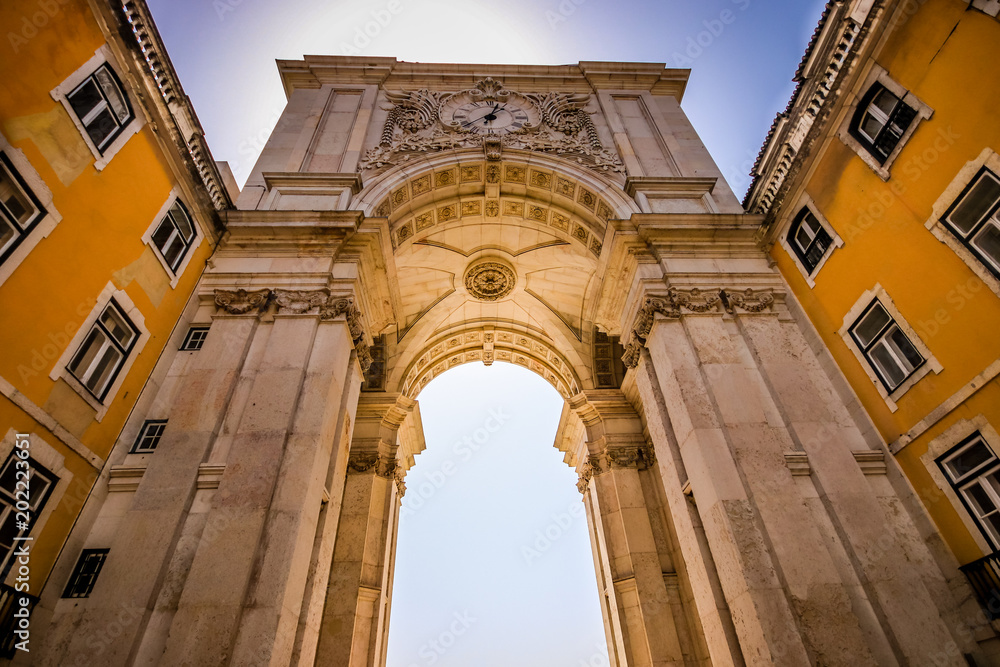 Obraz premium Rua Augusta Arch in Lisbon, Portugal