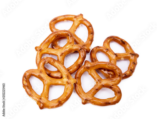 Obraz na płótnie Salty cracker pretzel isolated on white background