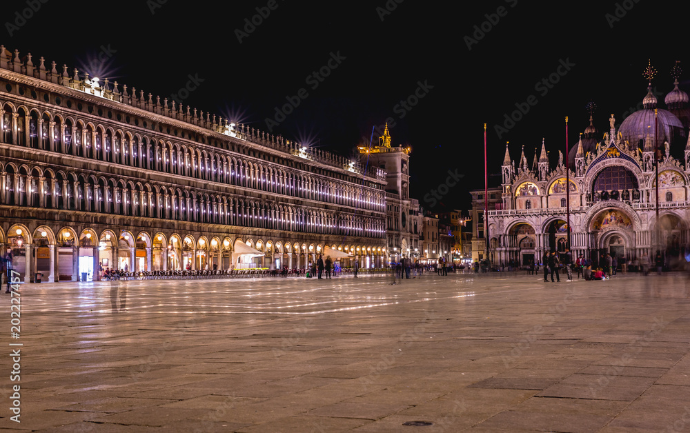 Piazza San Marco with Doge's Palace and Campanile , Venice, Italy