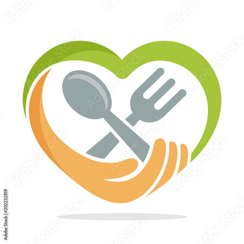 illustration icon with the concept of food donation