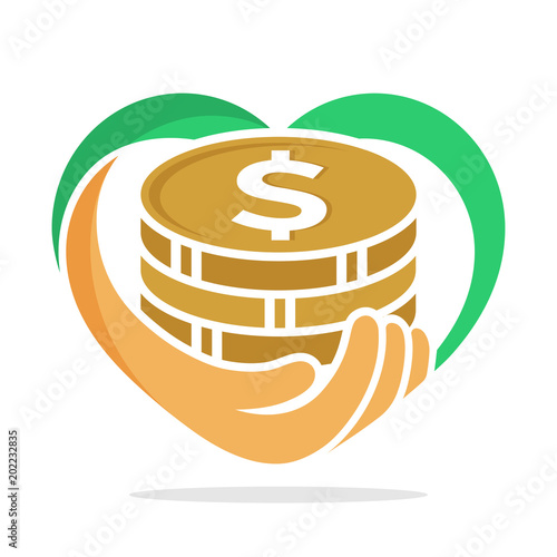 icon illustration with concept, fundraising, business loan money, money saving, and other financial management.