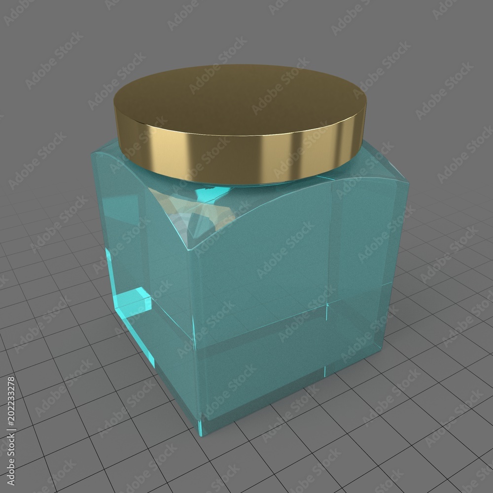 Glass jar with lid Stock 3D asset Adobe Stock