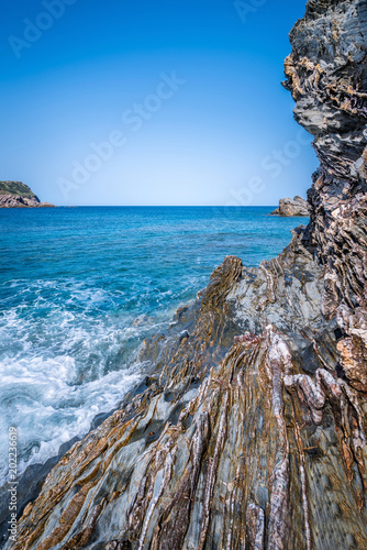 rocks of an tropical beach