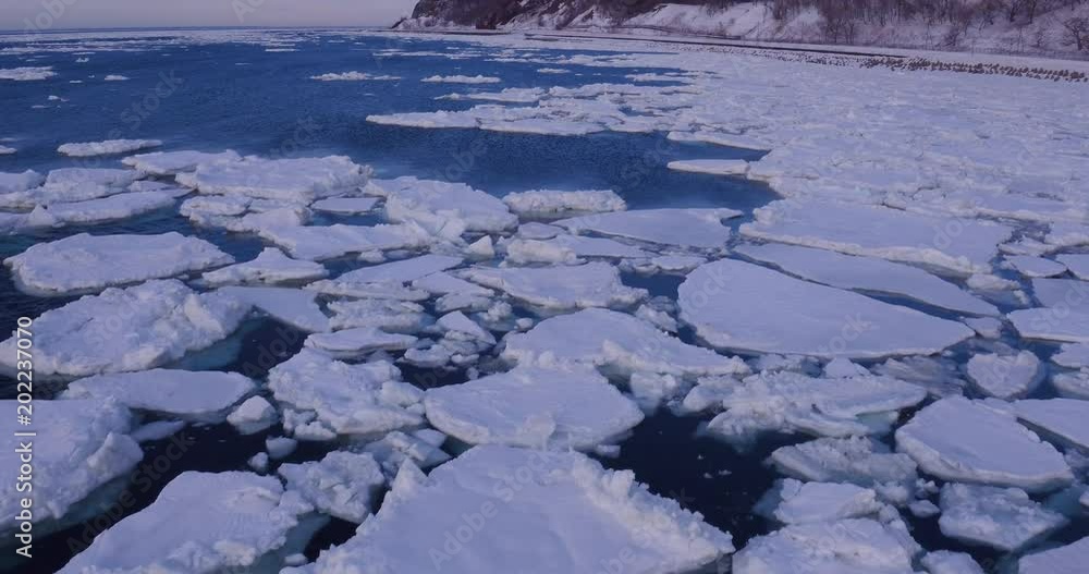 空撮 流氷 空撮 流氷
