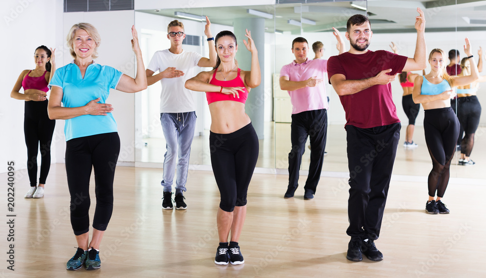 People dancing at dance class