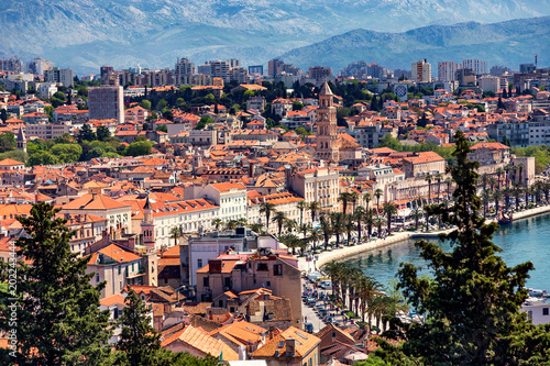 Split,Croatia. Stunning shot of city Split,old town and harbour