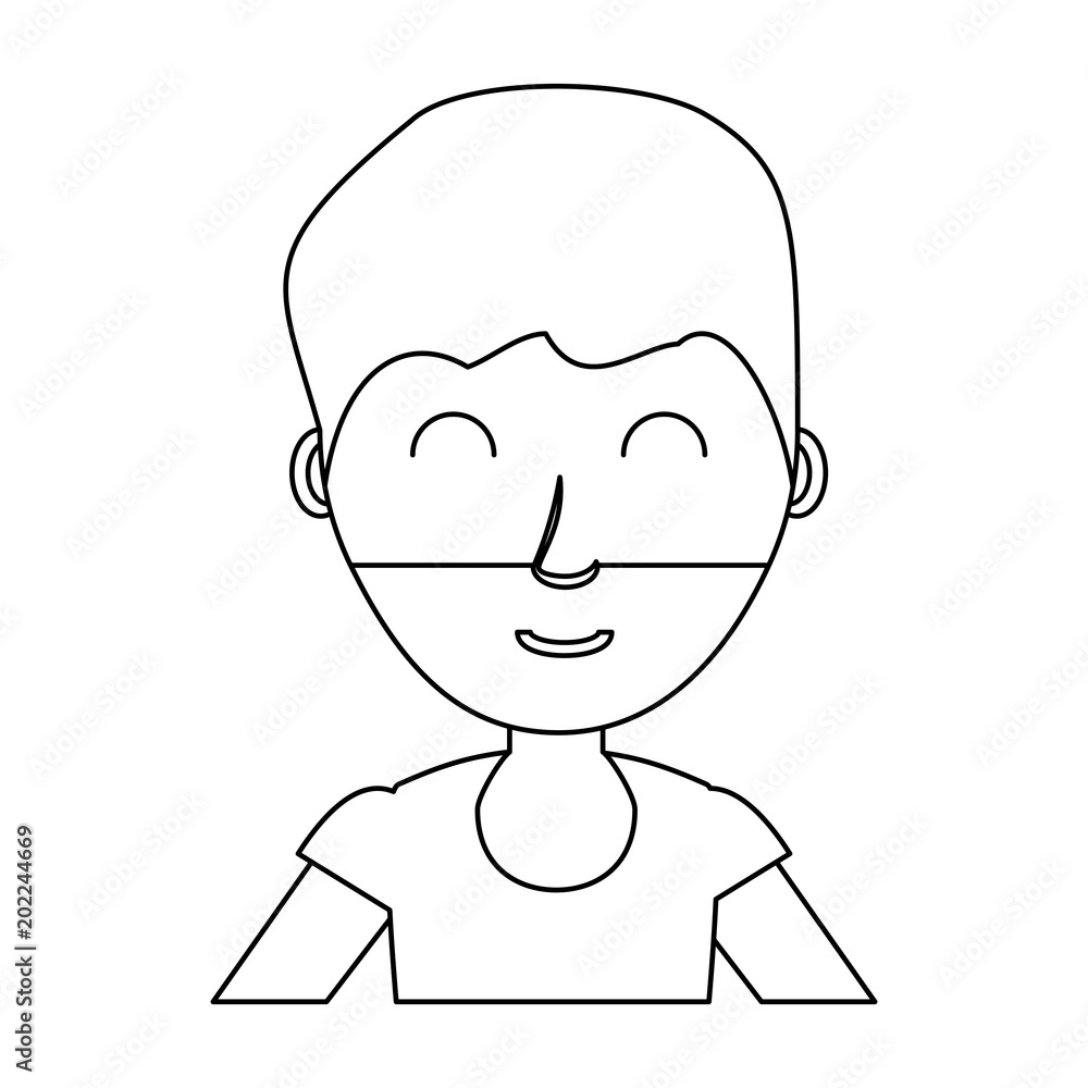 cartoon man with beard over white background, vector illustration cartoon man with beard over white background, vector illustration