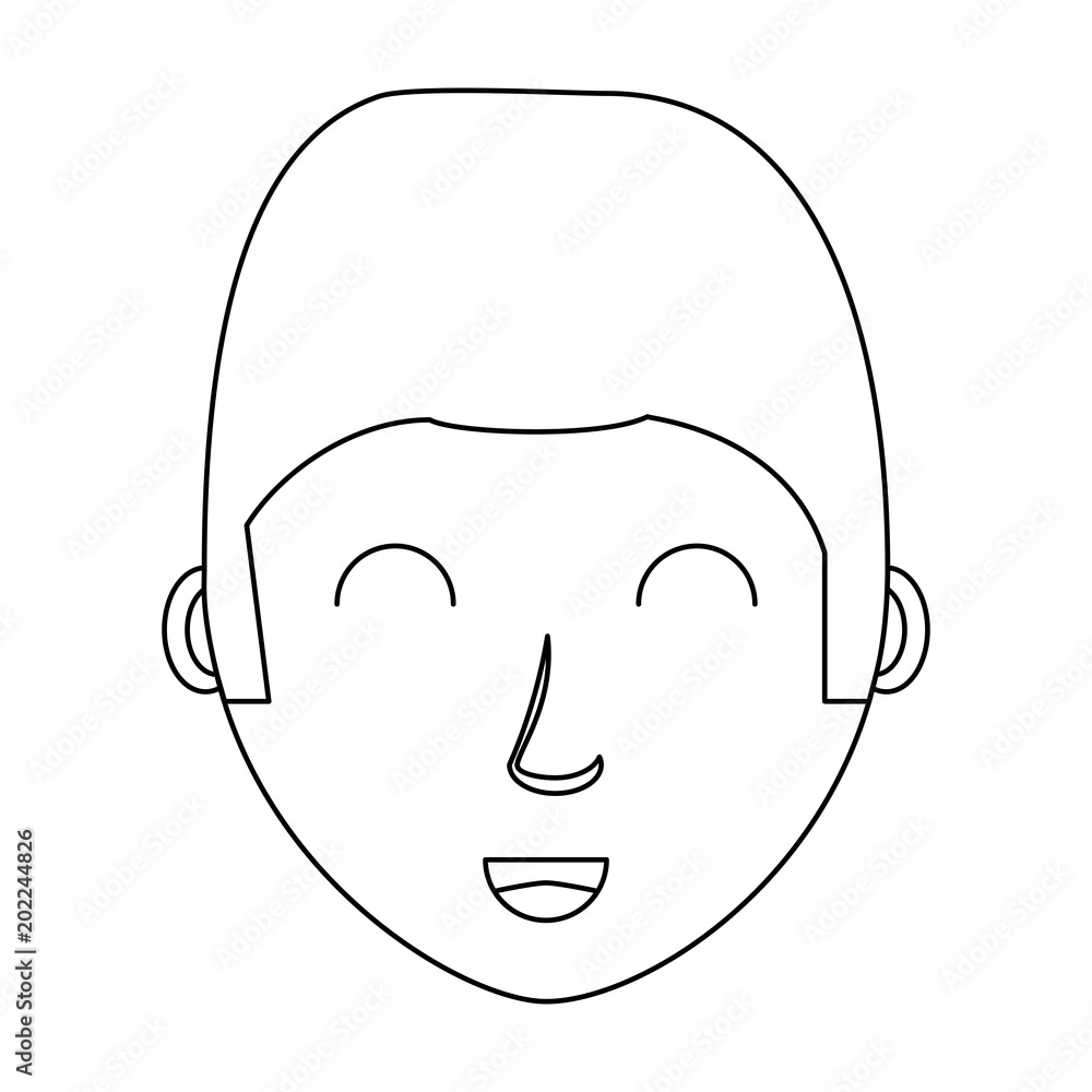 cartoon man face icon over white background, vector illustration cartoon man face icon over white background, vector illustration