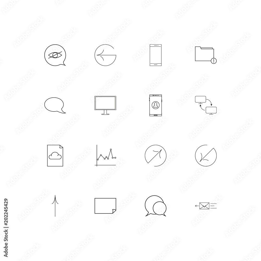 Network And Database simple linear icons set. Outlined vector icons Network And Database simple linear icons set. Outlined vector icons
