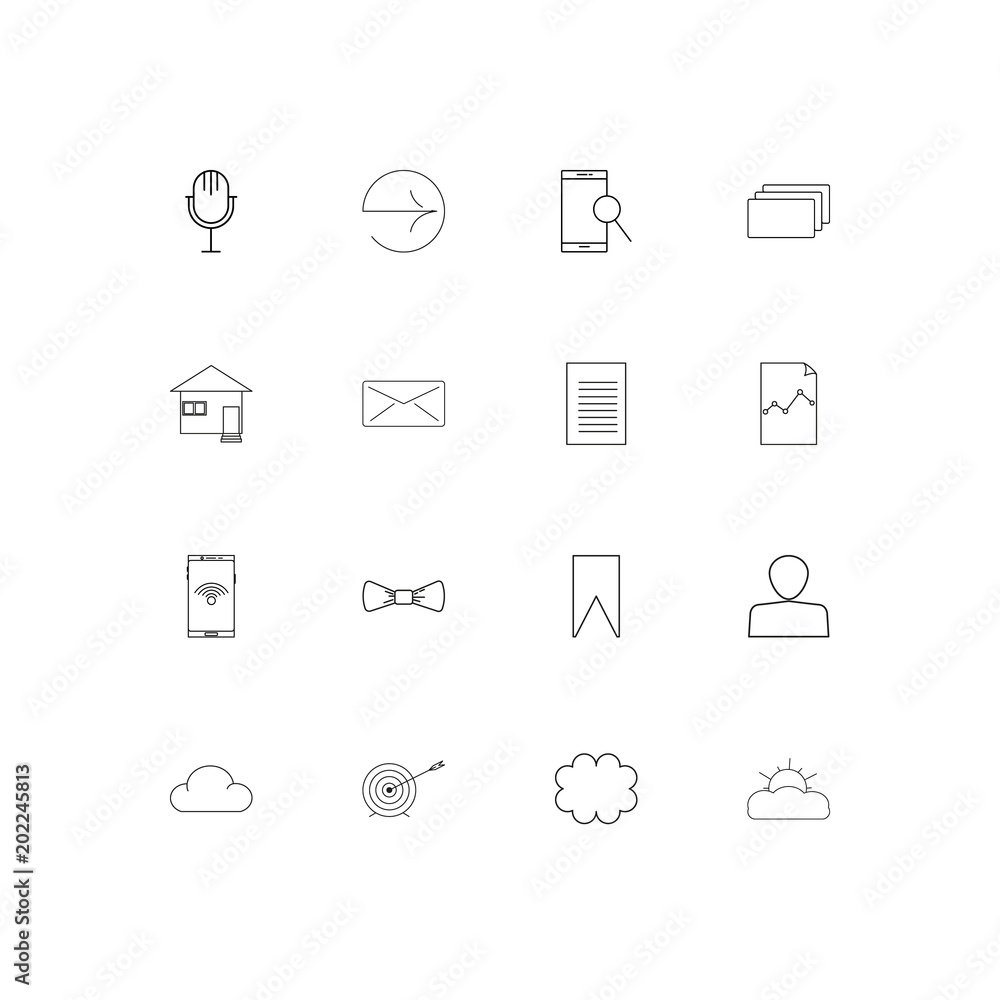 Signs And Symbols simple linear icons set. Outlined vector icons Signs And Symbols simple linear icons set. Outlined vector icons
