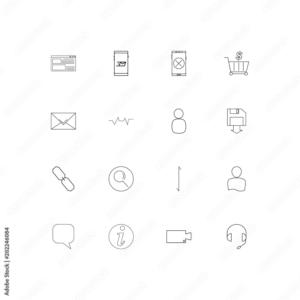 Internet Of Things simple linear icons set. Outlined vector icons Internet Of Things simple linear icons set. Outlined vector icons
