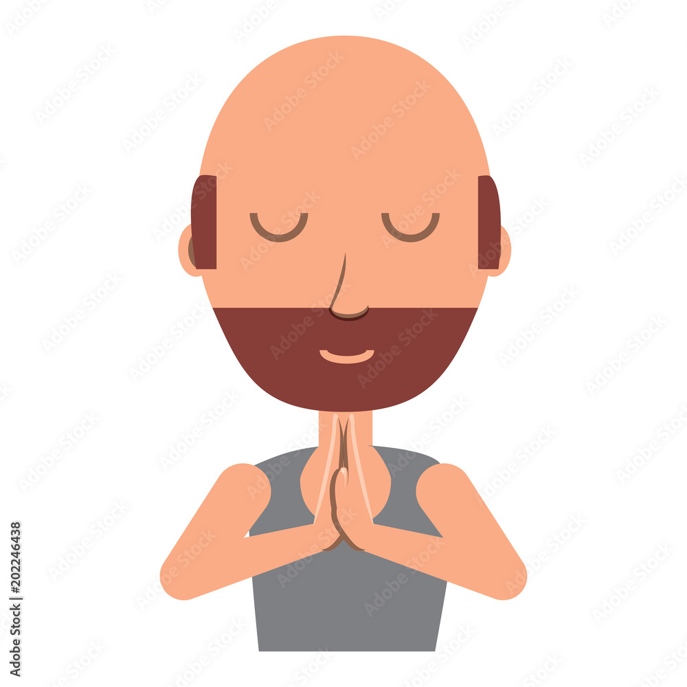 cartoon man with beard over white background, vector illustration cartoon man with beard over white background, vector illustration