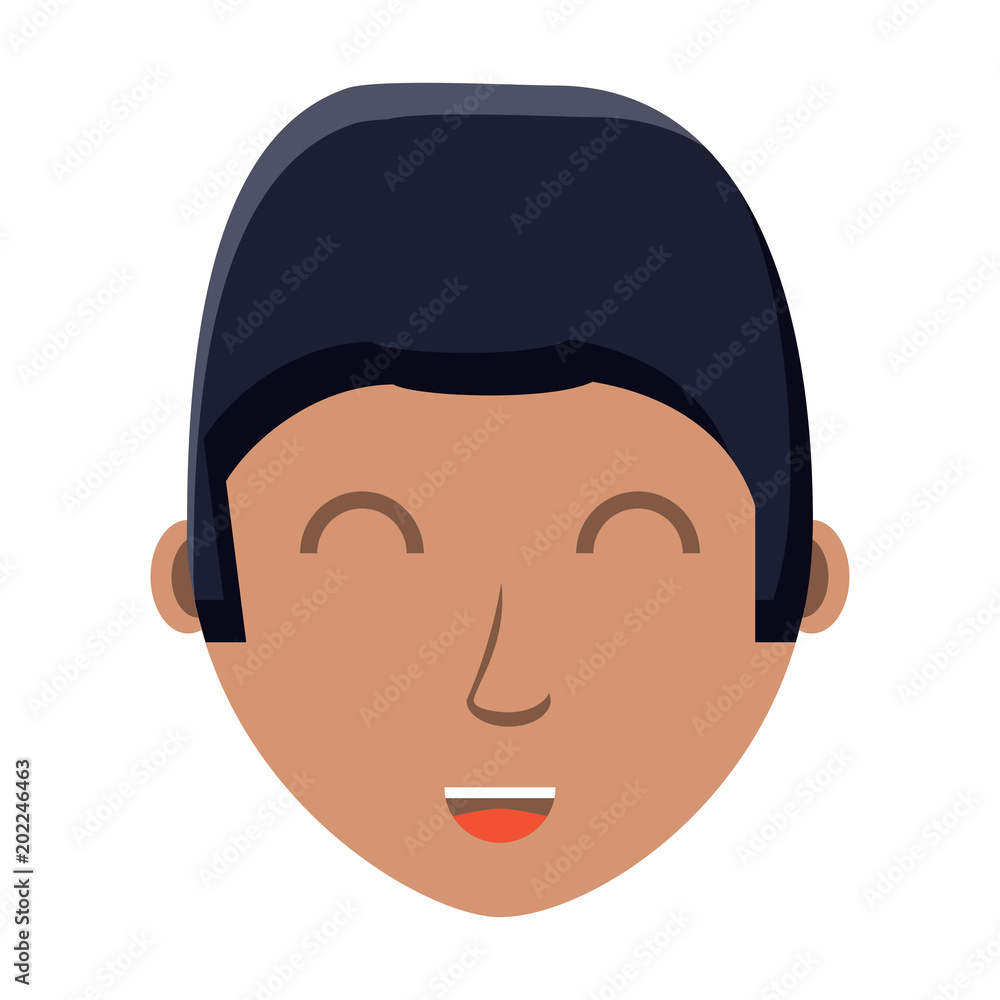 cartoon man face icon over white background, colorful design. vector illustration cartoon man face icon over white background, colorful design. vector illustration