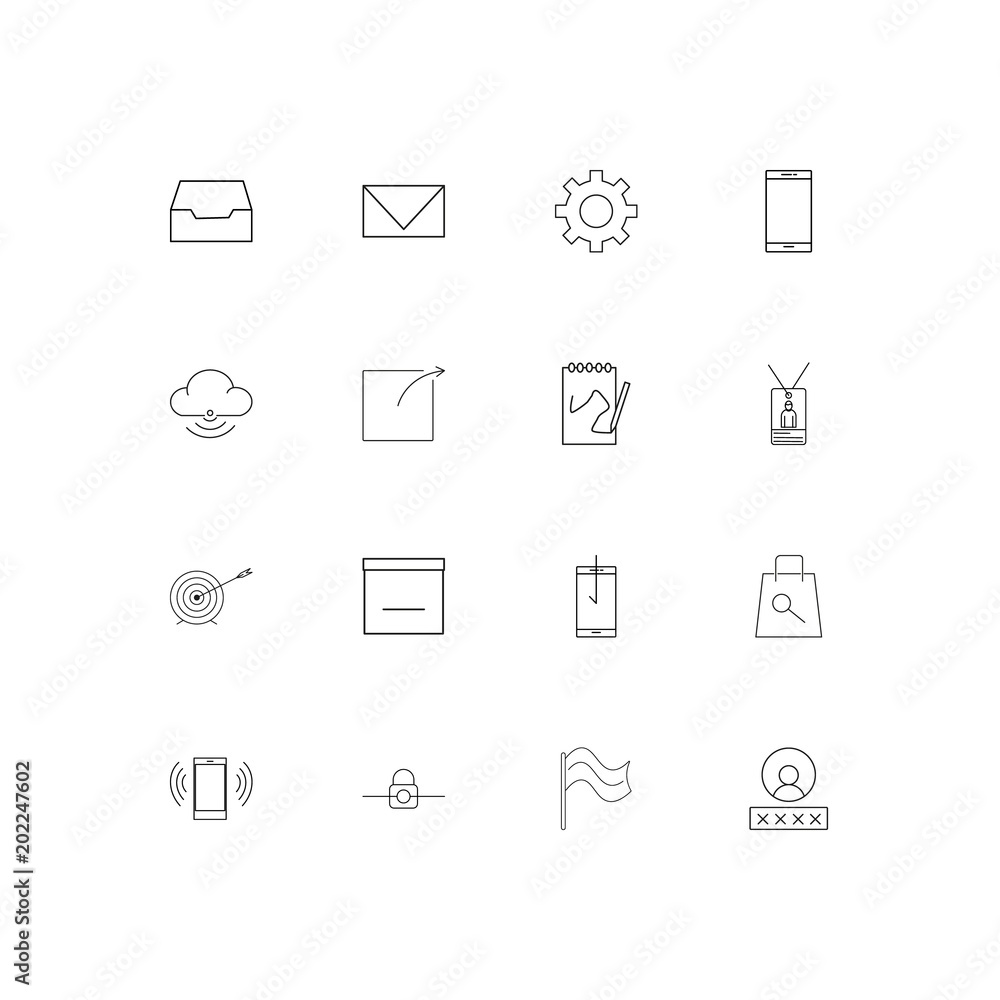 Internet Technologies simple linear icons set. Outlined vector icons Internet Technologies simple linear icons set. Outlined vector icons