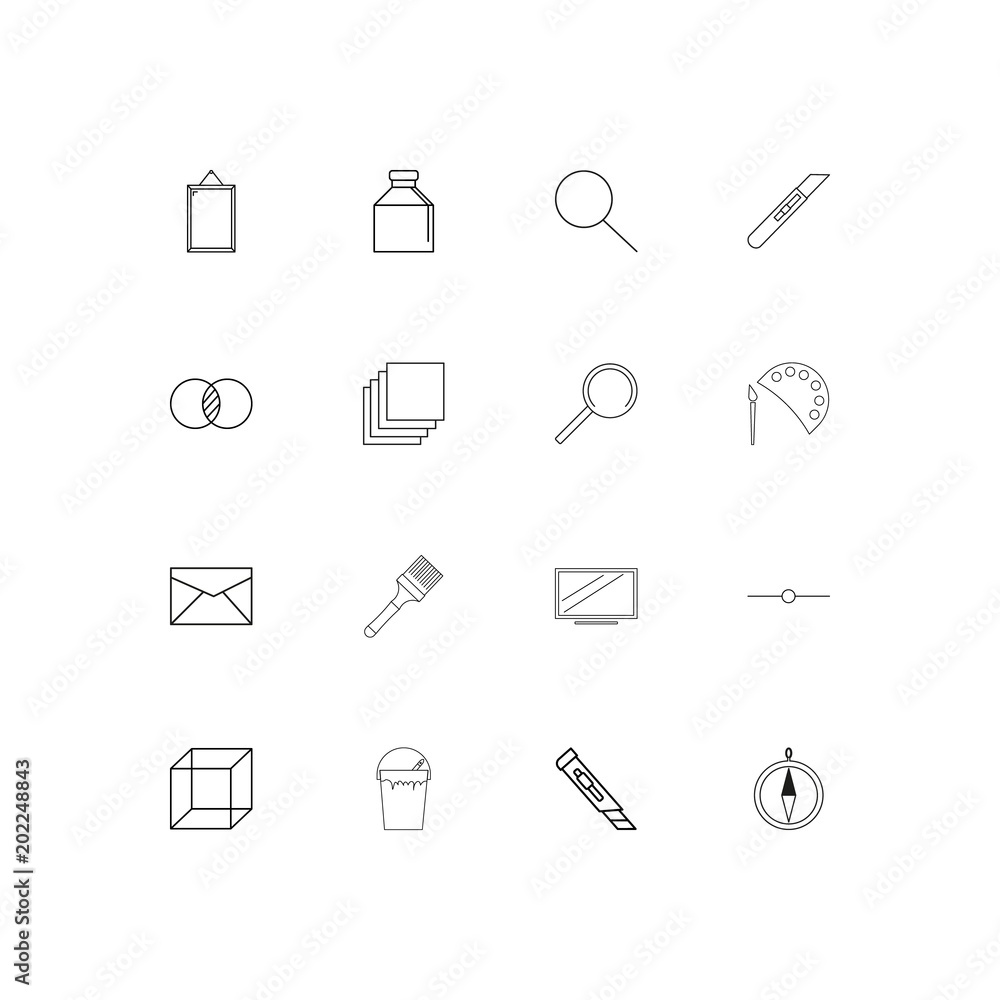 Creative Process And Design simple linear icons set. Outlined vector icons Creative Process And Design simple linear icons set. Outlined vector icons