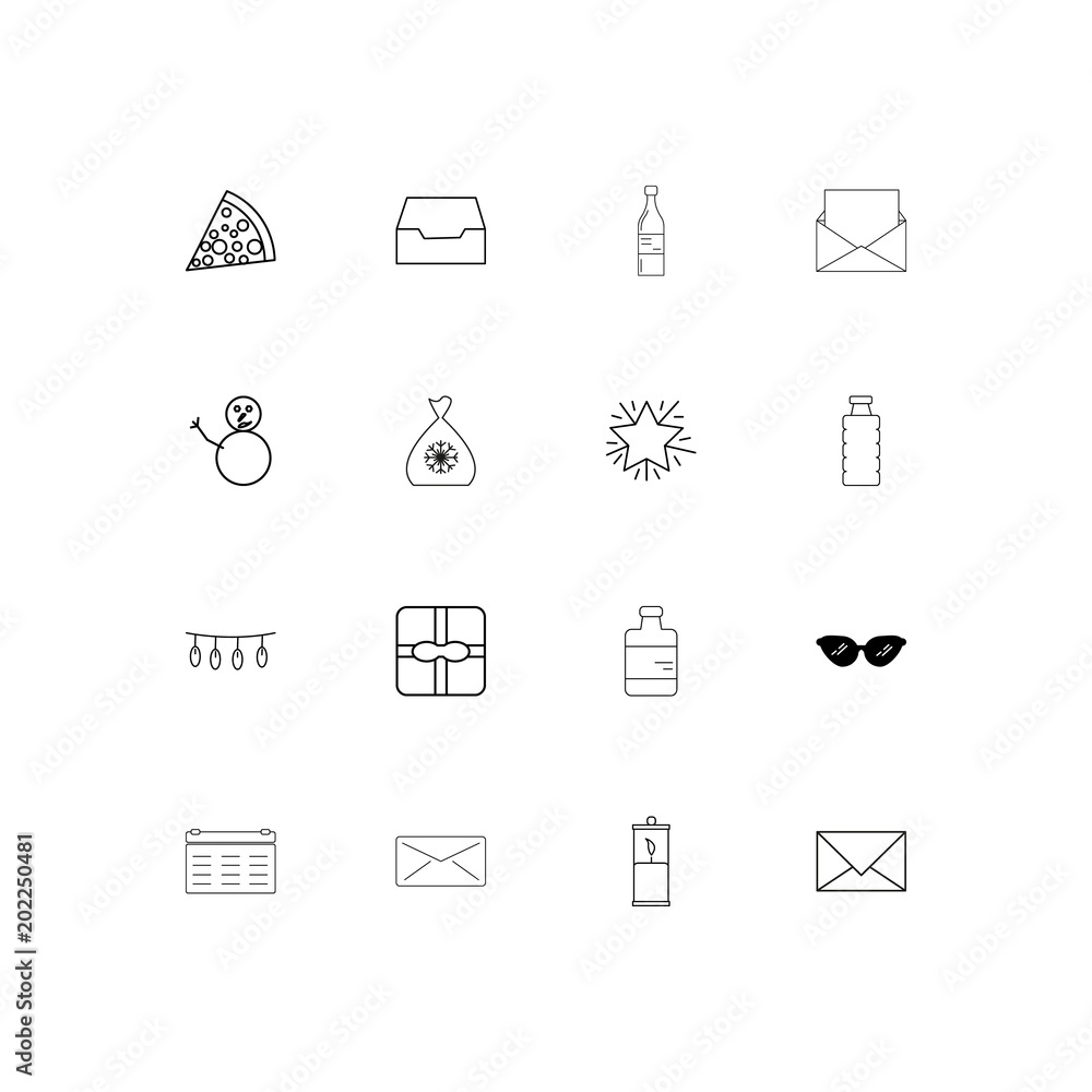 Holidays simple linear icons set. Outlined vector icons Holidays simple linear icons set. Outlined vector icons