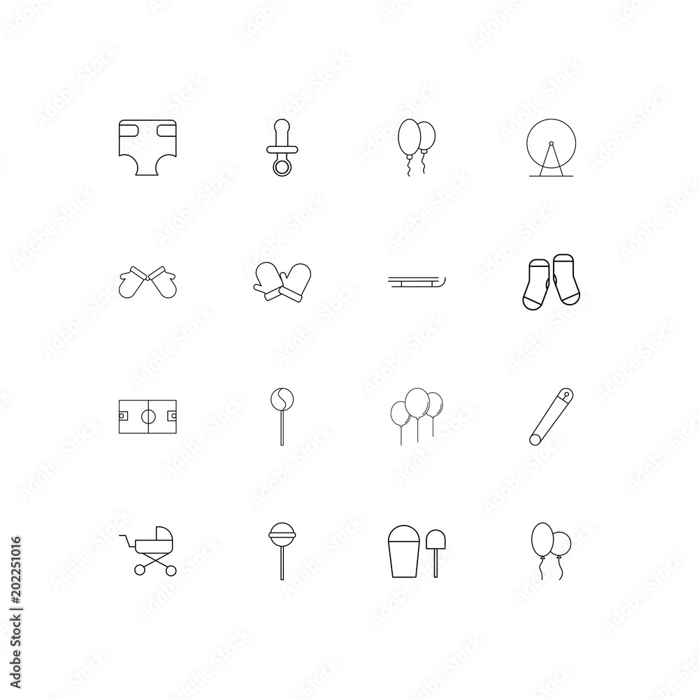 Baby, Kid And Newborn simple linear icons set. Outlined vector icons Baby, Kid And Newborn simple linear icons set. Outlined vector icons