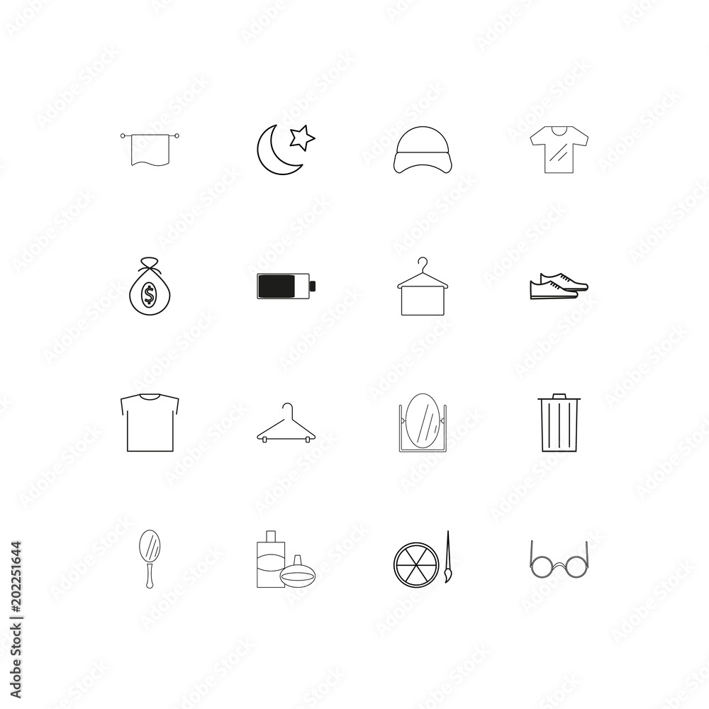 Beauty Dress And Clothes simple linear icons set. Outlined vector icons Beauty Dress And Clothes simple linear icons set. Outlined vector icons