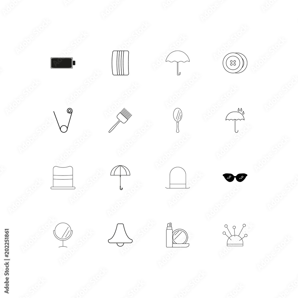 Beauty Dress And Clothes simple linear icons set. Outlined vector icons Beauty Dress And Clothes simple linear icons set. Outlined vector icons