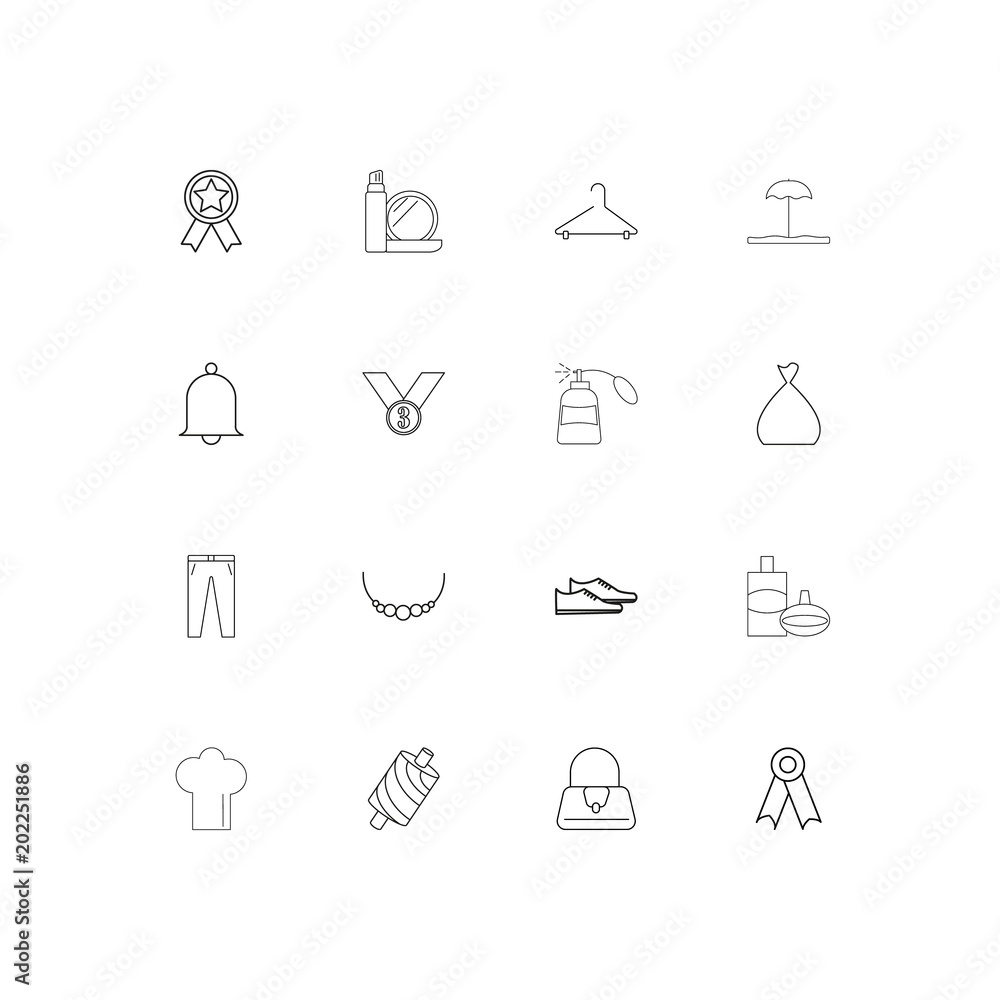 Beauty Dress And Clothes simple linear icons set. Outlined vector icons Beauty Dress And Clothes simple linear icons set. Outlined vector icons