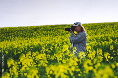 Photographer taking outdoor pictures