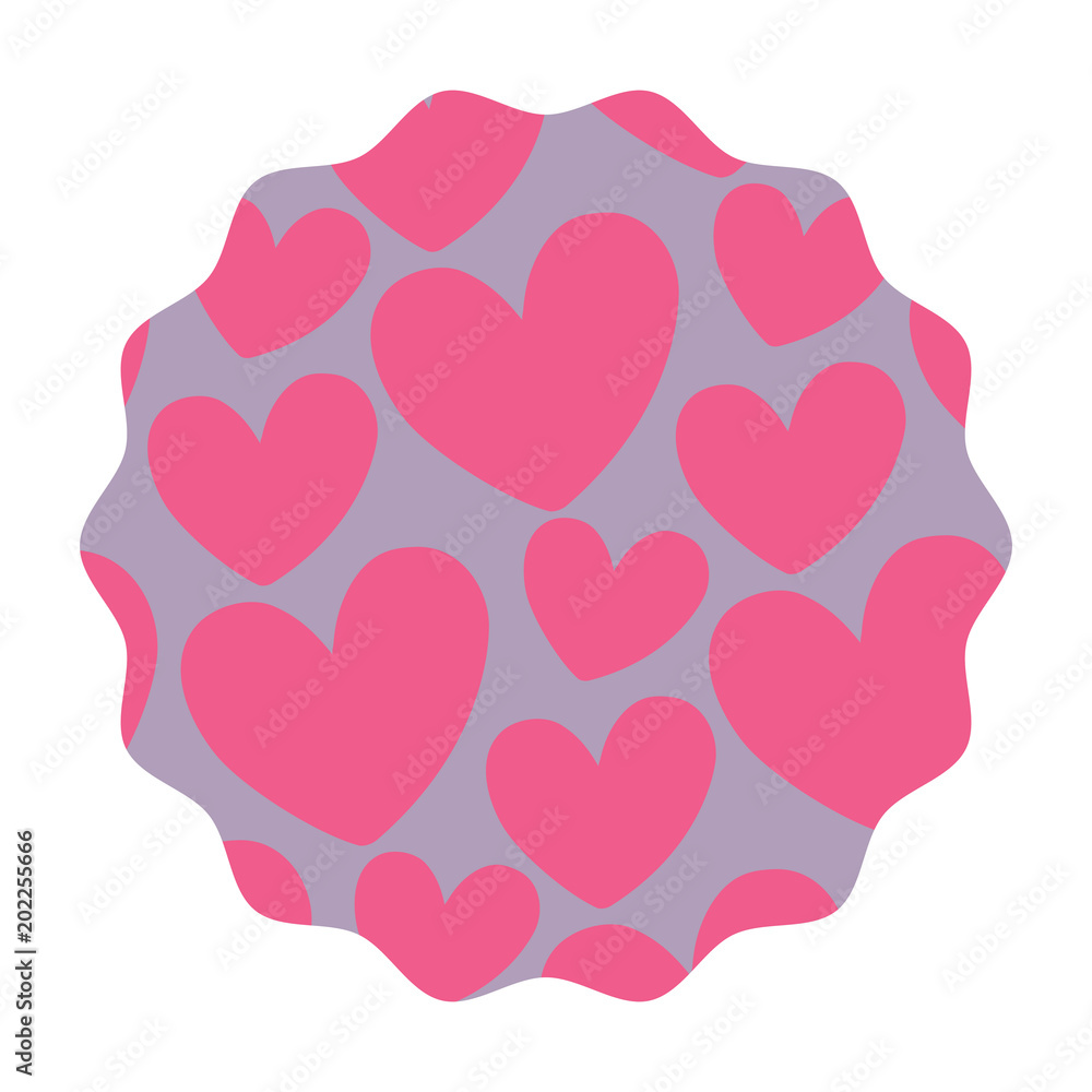 circular frame with hearts design over white background, colorful design, vector illustration circular frame with hearts design over white background, colorful design, vector illustration