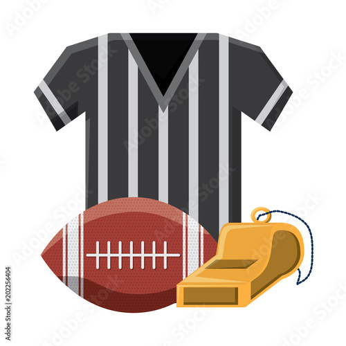 Gray jersey referee american football vector illustration eps 10.