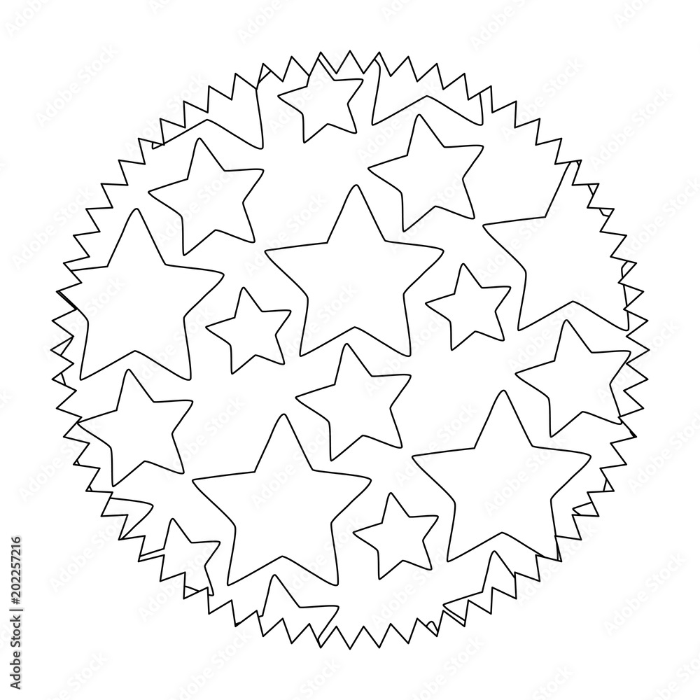 Obraz premium seal stamp with stars design over white background, vector illustration