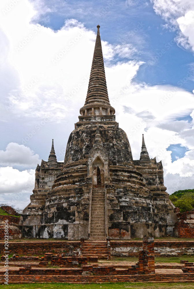 Wat Chaiwatthanaram is a Buddhist temple in the city of Ayutthaya Historical Park, THAILAND.