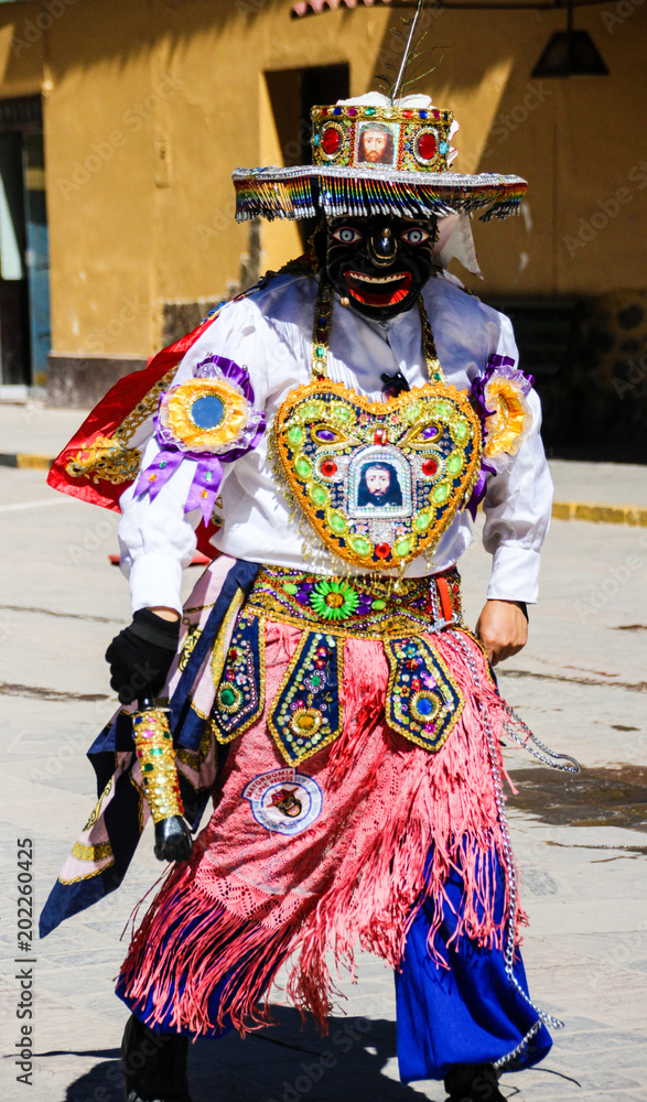 Festival participant in Cusco Peru