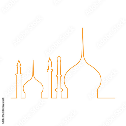 Isolated mosque outline