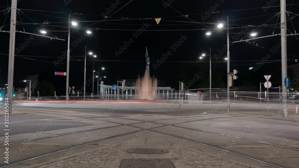 Timelapse of Hochstrahlbrunnen at night Timelapse of Hochstrahlbrunnen at night