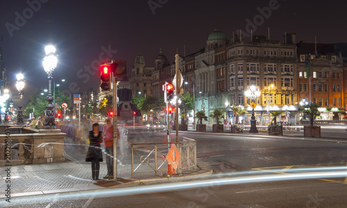 Photography night traffic in Dublin