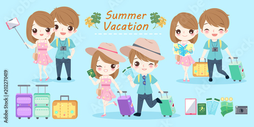 couple with summer vacation