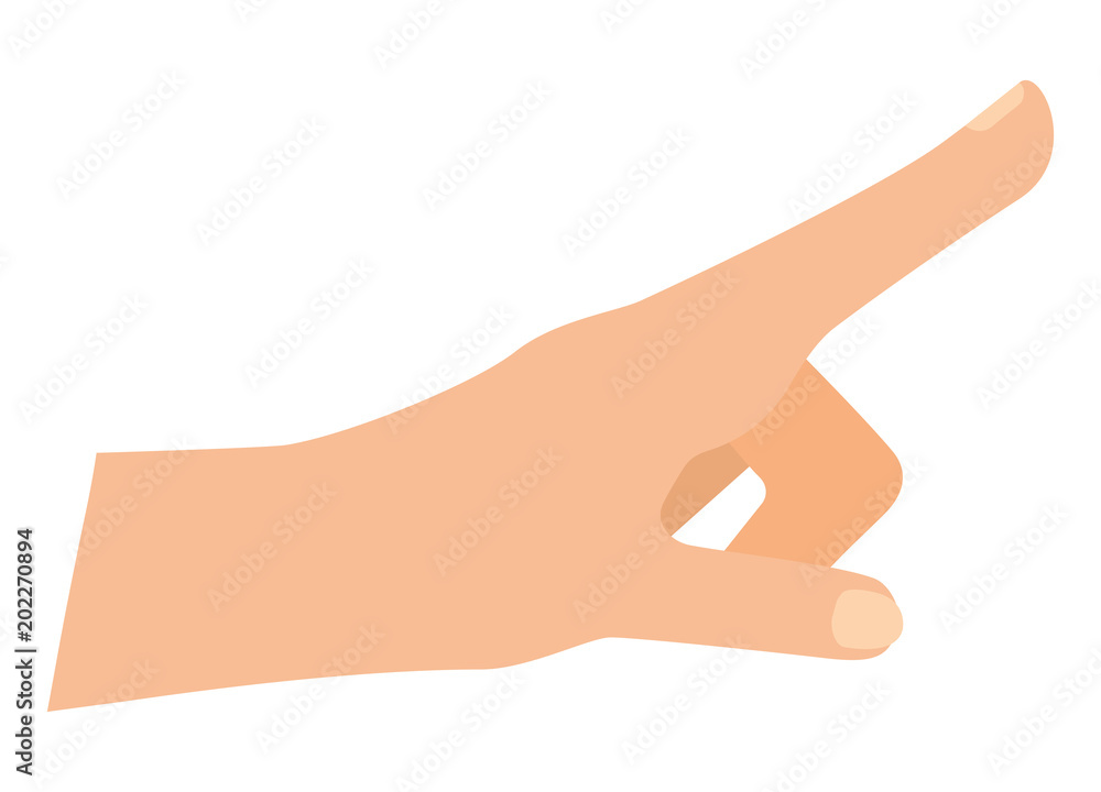 hand human pointing out isolated icon vector illustration design hand human pointing out isolated icon vector illustration design
