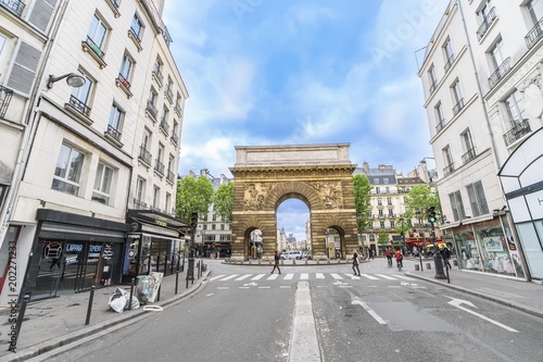 Paris, France - 05 May, 2017: The Gate of Saint-Martin in Paris photo