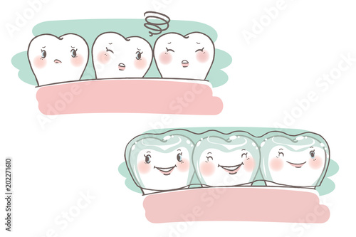 tooth with invisible braces concept