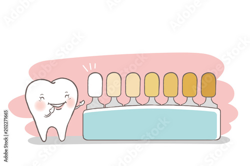 tooth with color palette