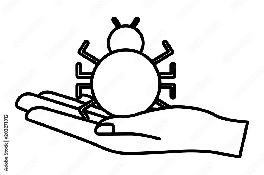 bug virus animal attack vector illustration design bug virus animal attack vector illustration design