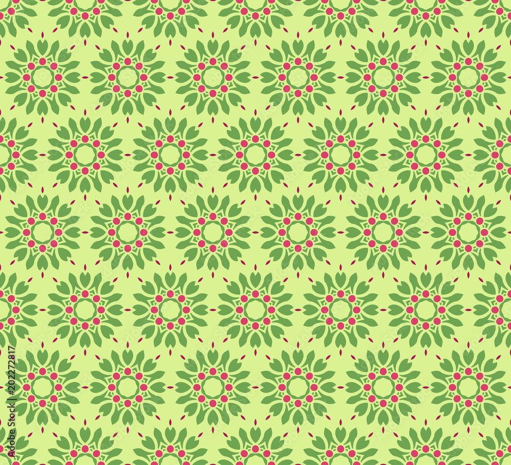 seamless floral ornament pattern vector illustration