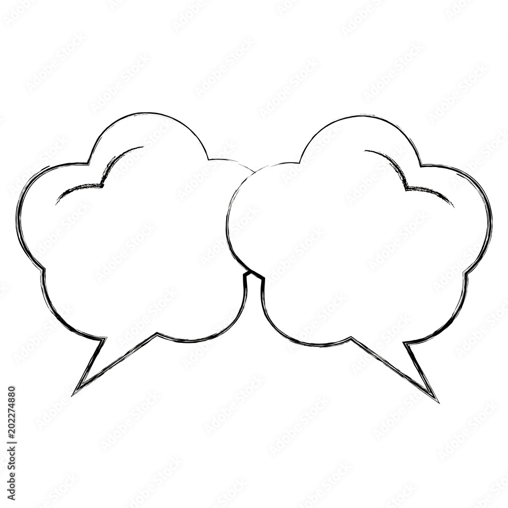 speech bubbles conversation idea template vector illustration outline speech bubbles conversation idea template vector illustration outline