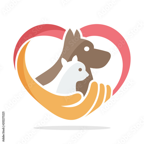 icon illustration with the concept of pet care