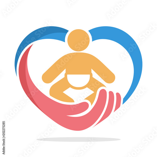 icon illustration with baby care concept