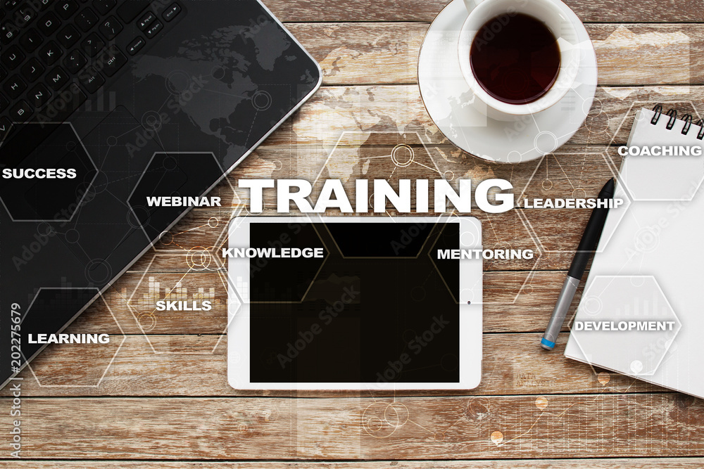 Training and development Professional growth. Internet and education concept. Training and development Professional growth. Internet and education concept.