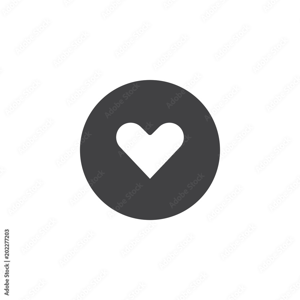Heart in a circle vector icon. filled flat sign for mobile concept and web design. Love simple solid icon. Symbol, logo illustration. Pixel perfect vector graphics Heart in a circle vector icon. filled flat sign for mobile concept and web design. Love simple solid icon. Symbol, logo illustration. Pixel perfect vector graphics