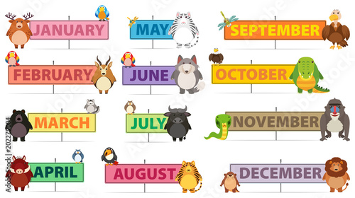 Months of a Year Banner